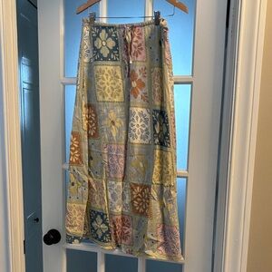 Floral Patchwork Maxi Skirt